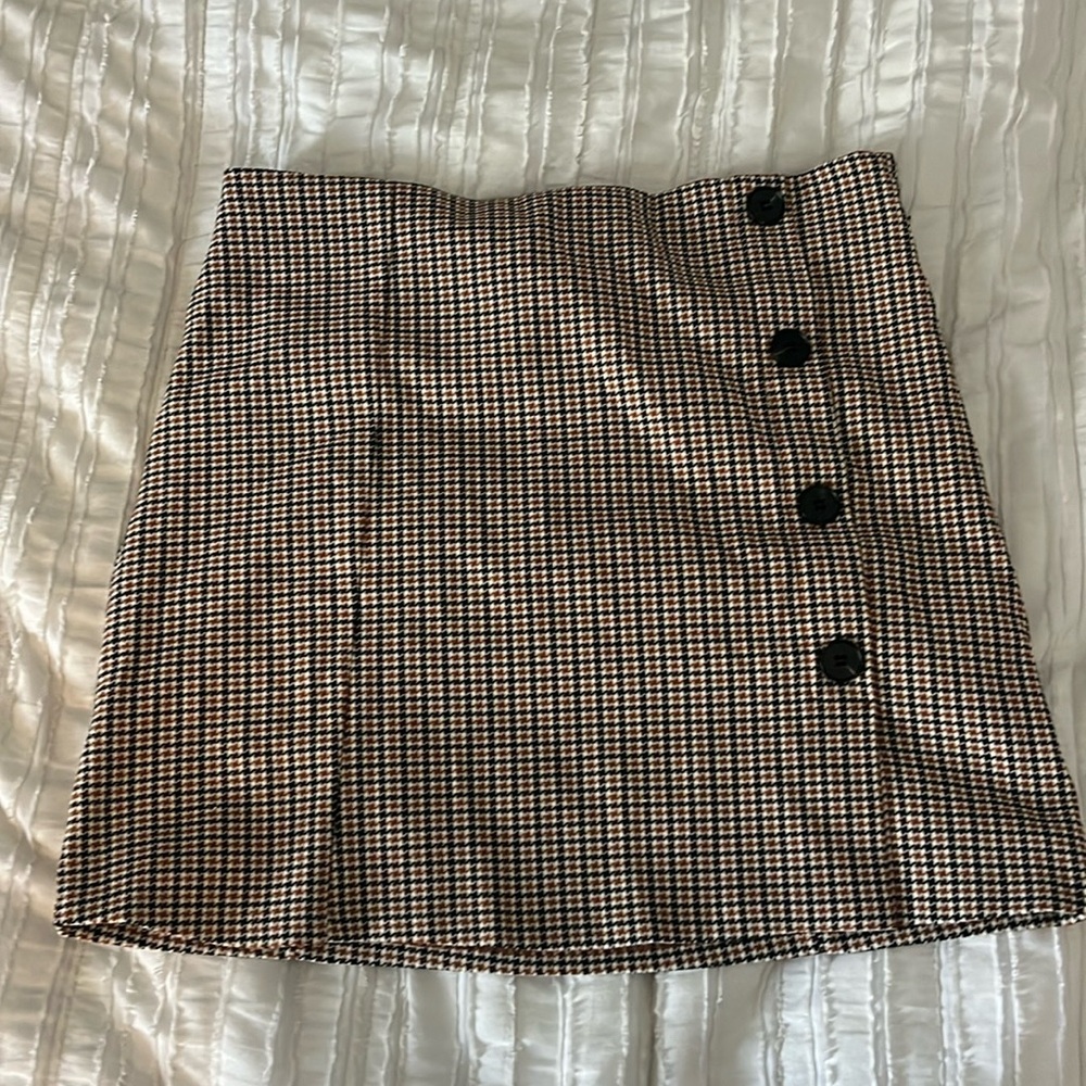 Plaid mini skirt